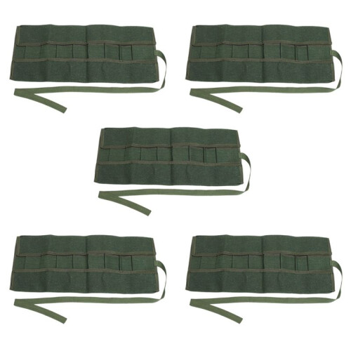 5pcs 600x430Mm Japanese Bonsai Tools Storage Package Roll Bag Canvas Tool Set Case
