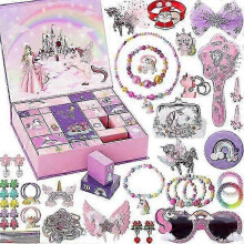 (QC-066 pink) 2025 Advent calendar Advent Calendar for Girls - Unicorn Gifts for Girls Advent Calendar 24 Days Surprise Gifts Best Gifts for Daughters