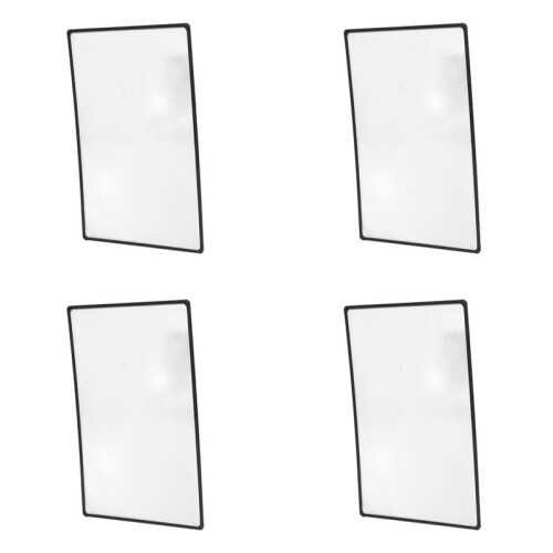 4X Reading Support Sheet Magnifier Magnifying Glass 3-Zoom Black