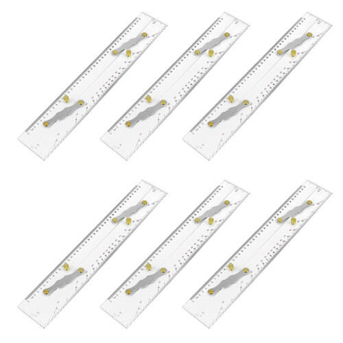 6X Marine Parallel Ruler Clear Scales, Mapping Points to Pull Parallel Ruler 450MM, Nautical Charts Parallel Ruler