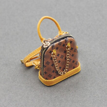 (Light Brown Shell Backpack) Cute Mini Bag Handbag & Backpack for Monsters Labubu Toys & Dolls