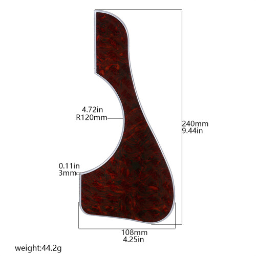 (A) For Acoustic Guitar Pick Guard Scratch Plate Self Adhesive Replacement