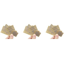 18 Sheets Small 0.12 Inch Alphabet Number Stickers Glitter Alloy Self Adhesive Letters Stickers Gold/Silver (3mm)
