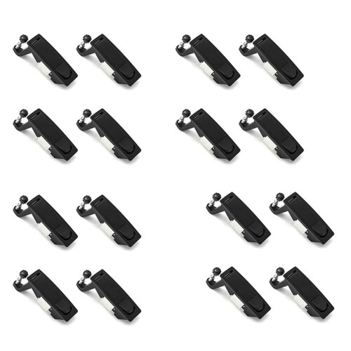 16Pcs Compression  Lock Zinc Alloy Flush Lever  Adjustable Grip Range 0.04 Inch-0.94 Inch