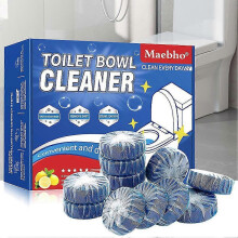 (24pcs) Blue Bubble Toilet Cleaner Long-Lasting Deodorizing Powerful Descaling Toilet Bowl Cleaner