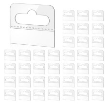 Hang Tabs, 1200 Pcs Clear Sticky Hanging Tabs Slot Hole Self Adhesive Plastic Hang Tags, 4.5 X 3.5cm