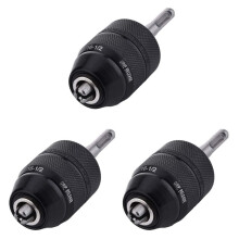 3pcs 2-13MM Keyless Drill Chuck with SDS Shank Adaptor,1/2-20UNF Impact Drilling Chuck Change Adapter Converter