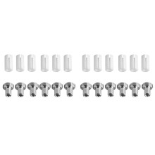 12Pcs Ceramic Tube Sleeves and 12Pcs Metal Connector Adapters for Fiber Optic Visual Fault Locator