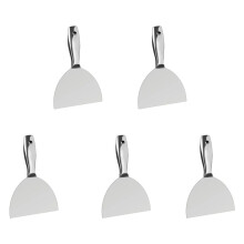 5X Putty-Knife 6 Inch,One Piece Premium Polished All-Stainless Steel Scraper Tool for Drywall Finishing