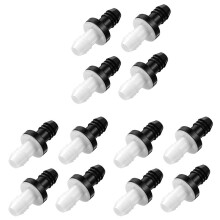 12 Pcs Check Valve 3/8 Inch 10 mm ABS Plug-in Check Valve Fuel Oil Water Gas Air One-Way Check Valve for Liquids