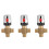 3X Thermostatic Mixing Valve Solid Brass G1/2 for Shower System Water Temperature Control Pipe Basin Thermostat Control 1