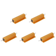 5X Gouden Aluminium Beklede Vermogensweerstand, Weerstand 100W, 8 Ohm 8R