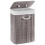 GEEZY GEEZY Bamboo Laundry Basket with Lid Collapsible Washing Laundry Hamper Bin Grey 48L 1