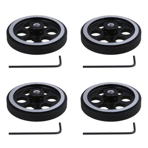 4X, 200X6mm Industrial Aluminum Rubber Measuring Rotary Encoder Meter Wheel
