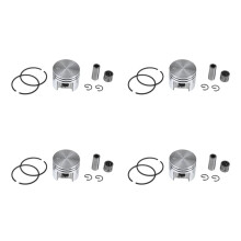 4X 38mm Piston & Rings 10mm Pin Needle Bearing Kit Fit for Ms180 018 180 Chainsaw