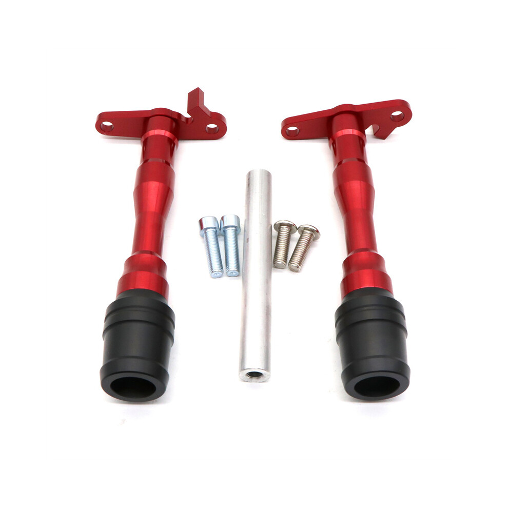 (Red) Yamaha R15 V3 Motorcycle Crash Bar & Engine Protector - Durable Rubber Bumper Guard Red 413590917403