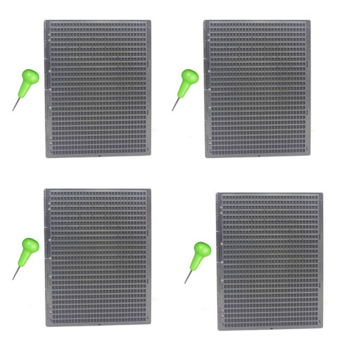 4X 27 Linee e 30 Griglie Pratica Lavagna Portatile In Plastica Braille con Stilo