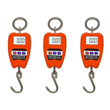 3X Crane Scale Weighing Digital Industrial Hanging Scale 200Kg/441Lb Heavy Duty Hanging Hook Scales Orange