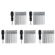 65Pcs 100mm Torx Long Screwdriver Bits Set, Magnetic Torx Bit Set T6-T40, 1/4 Inch Hex Shank Electric Screwdriver Tools