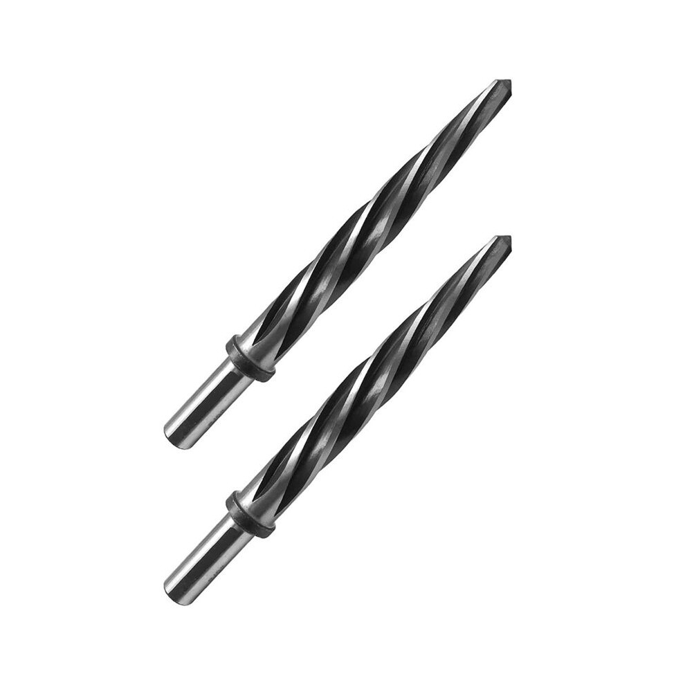 2Pcs 5/8Inch Spiral Flute Reamer With 1/2 Inch Shank, M2 Hss Bridge/Construction Reamer Taper Chucking Reamer Drill Bit 6033232210125