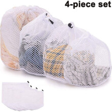 Washing Machine Bags, 4 Pieces, One Laundry Bag with Reusable Drawstrings, Large Mesh Bag for the Tab