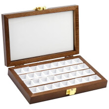 Wooden Watercolor Paint Palette 36 Cells Empty Wooden Paint Palette Box Portable Wooden Paint Palette
