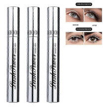 3Pcs 4D Silver tube Mascara Smudge Proof All Day Full, Long, Thick Eyelashes