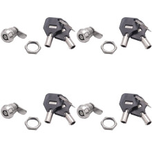 4X Cabinet Door Quarter Turn Security Tubular Cam Lock W Keys