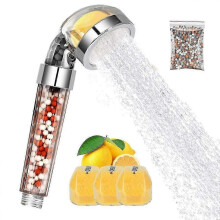 Shower Head, Pack Of 3 Vitamin C, Shower Filter for Water Saving, Increases Pressure, Removes Chlorine, Bacteria & Fluoride, Purifies Shower Water