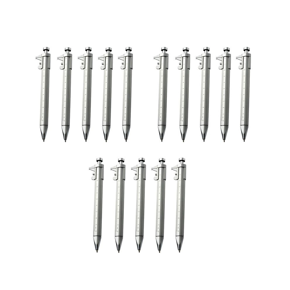 15Pcs Multifunction 1.0Mm Gel Ink Pen Vernier Caliper Roller Pen Stationery -Point Pens Ink 6033507405218