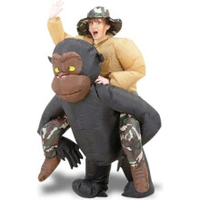 Ilmatäytteinen miesten asu gorillan selässä ratsastamassa - Yksi koko sopii kaikille - Beige, musta, ruskea, maastokuvio