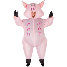 Costume da maiale gonfiabile U - ORIGINAL CUP - Animali - Rosa - Poliestere - Adulto