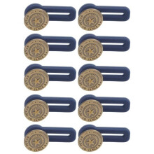 Duokon 10pcs Bronze Button Extenders, Universal Size Removable Buttons, Adjustable Sewing Buttons, Iron-on Sewing Studs