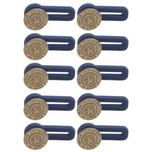 Duokon 10pcs Bronze Button Extenders, Universal Size Removable Buttons, Adjustable Sewing Buttons, Iron-on Sewing Studs