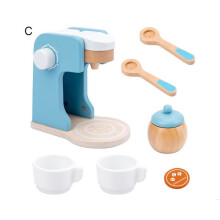 Toaster, Kaffeemaschine, Mixer, Entsafter aus Holz, Küchenspielzeug, Lerngeschenke – C