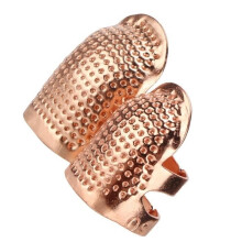 Sonew Thimble Finger Protector Retro Metal Thimble Adjustable Finger Protector DIY Tools
