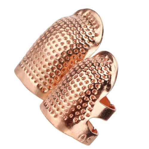 Sonew Thimble Finger Protector Retro Metal Thimble Adjustable Finger Protector DIY Tools
