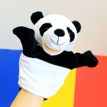 Pehmolelu käsi- ja sorminukke tytöille, hainmuotoinen lelu, voipeli, anime-panda