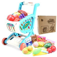 Spielzeug-Supermarkt für Kinder – ONEVER – Einkaufswagen – Unisex – ab 10 Jahren – Blau