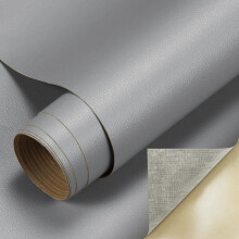 Gray Leather Repair Patch, Self-Adhesive, First Aid Kit for Car Seat Sofa Furniture Jackets Handbag
