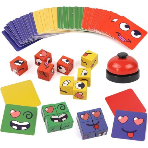 3D Puzzle Face Changing Magic Cube, Face Changing Building Blocks, Face Changing Building Blocks