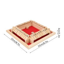 Würfelspiel - FAFEICY - HB036 - Holz - 4 Seiten - 10 Zahlen