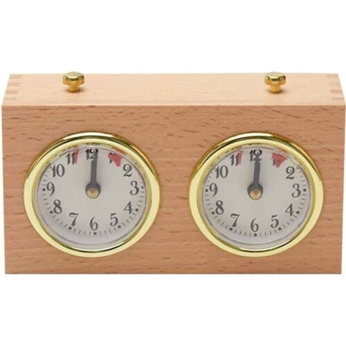 Chess clock, chess analog wooden game, mechanical timer, competition counter, high quality