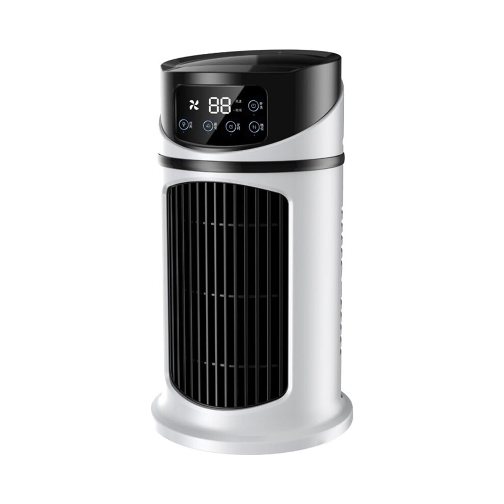 Portable Evaporative Air Cooler Usb Rechargeable Desk Fan White 8586373540562