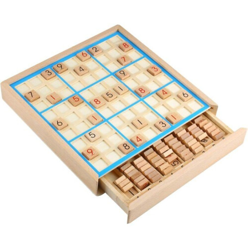 Puzzles en bois, jeu de Sudoku - Bleu
