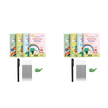 8-Teiliges Gerilltes Handschrift-Übungsbuch, Magisches Heft für Kinder, Gerilltes Kinderschreiben mit Automatisch Verschwindendem Tintenstift
