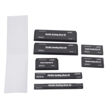 Sanding Block Kit of 7 with Sandpaper Sheet,Hand Abrasives Auto Body Sanding Block Set for Automotive Paint Sand