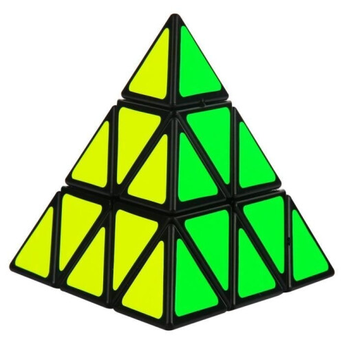 Cube Pyraminx 3x3 - Marque 15544 - Vert, Bleu, Rouge, Jaune - 9,8 x 9,8 x 9,8 cm