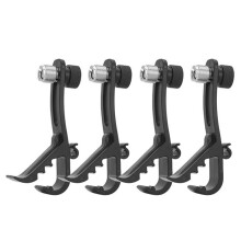 Kit de microphone à piles réglable en 4 pièces avec support pour pied de microphone et pince universelle pour microphone