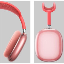 Étui de protection souple en TPU pour écouteurs AirPods Max, anti-rayures et anti-poussière (rose transparent)